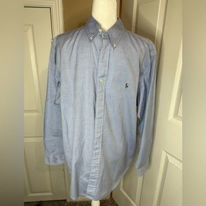 Ralph Lauren button down blue shirt size 16.5 neck